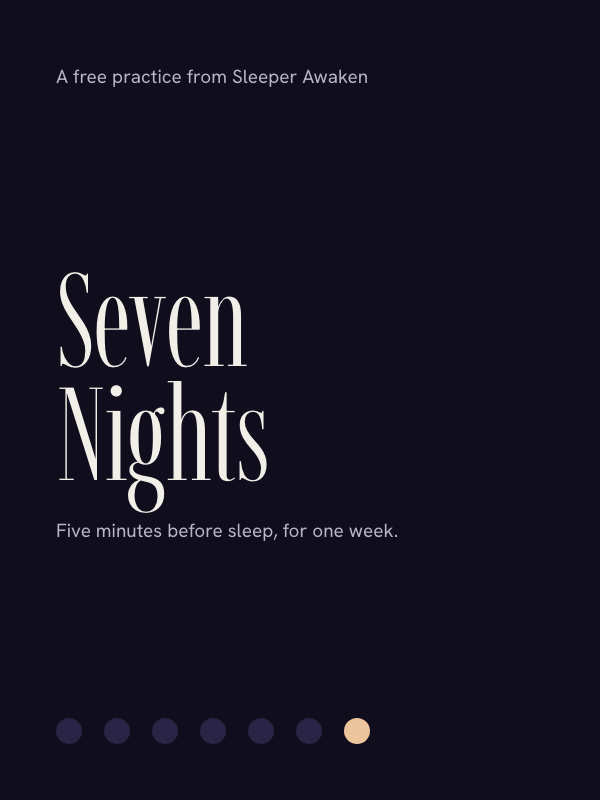 The cover of Seven Nights, a free practice from Sleeper Awaken